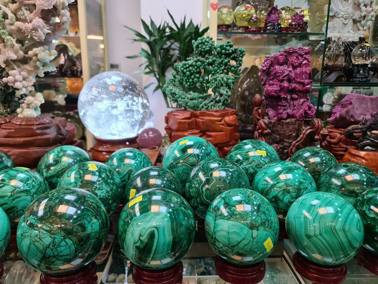 Đá Qúy Bi Cầu Ngọc Khổng Tước.