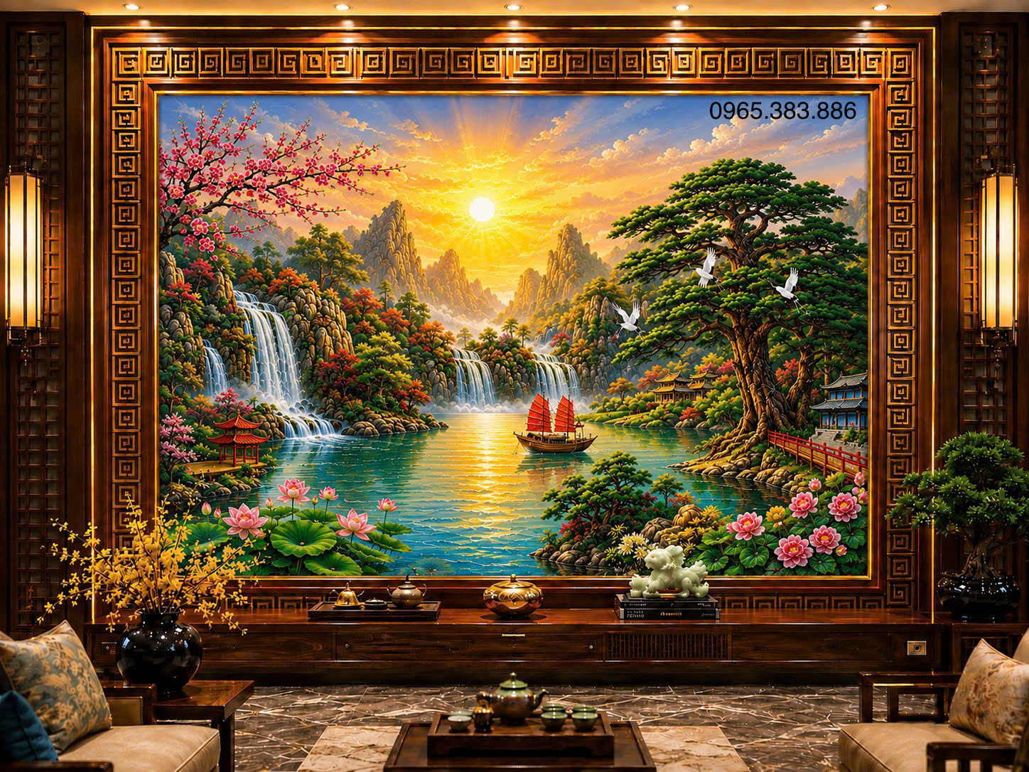 Mẫu Tranh Sơn Thủy Đẹp