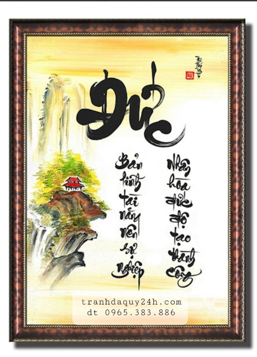 Tranh đá quý chữ Đức