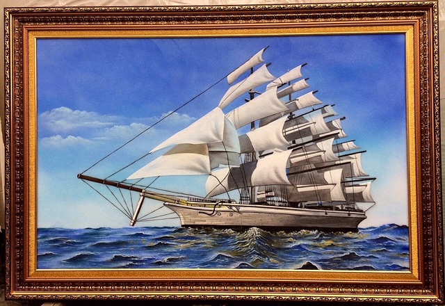 Tranh đá quý thuận buồm xuôi gió