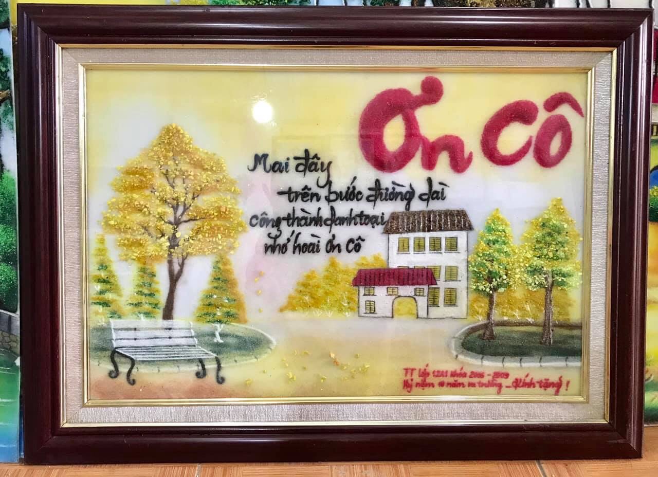 Tranh đá quý tặng thầy cô