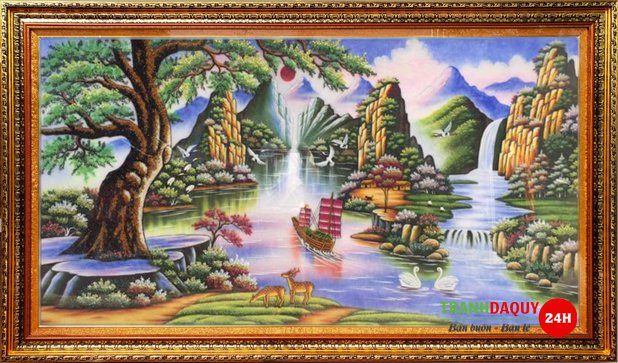 Tranh đá quý thuận buồm xuôi gió