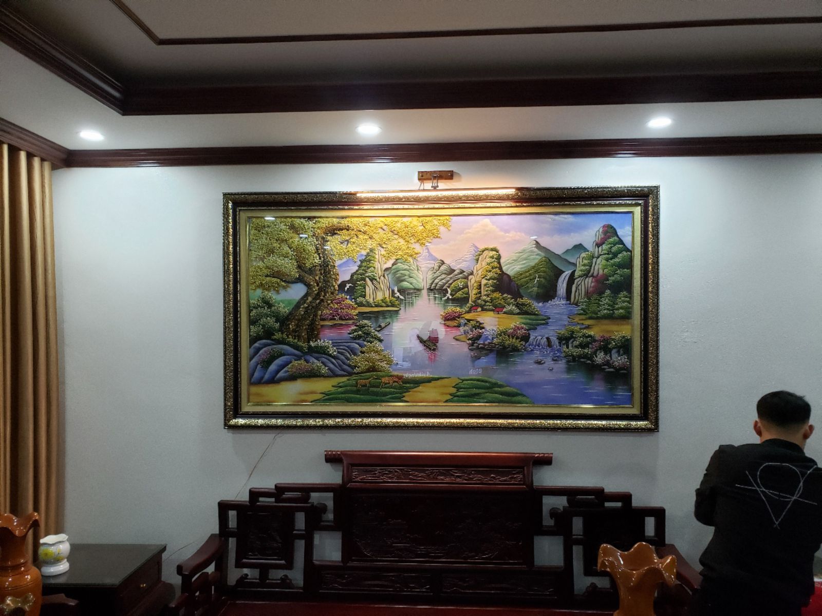 Tranh đá quý thuận buồm xuôi gió