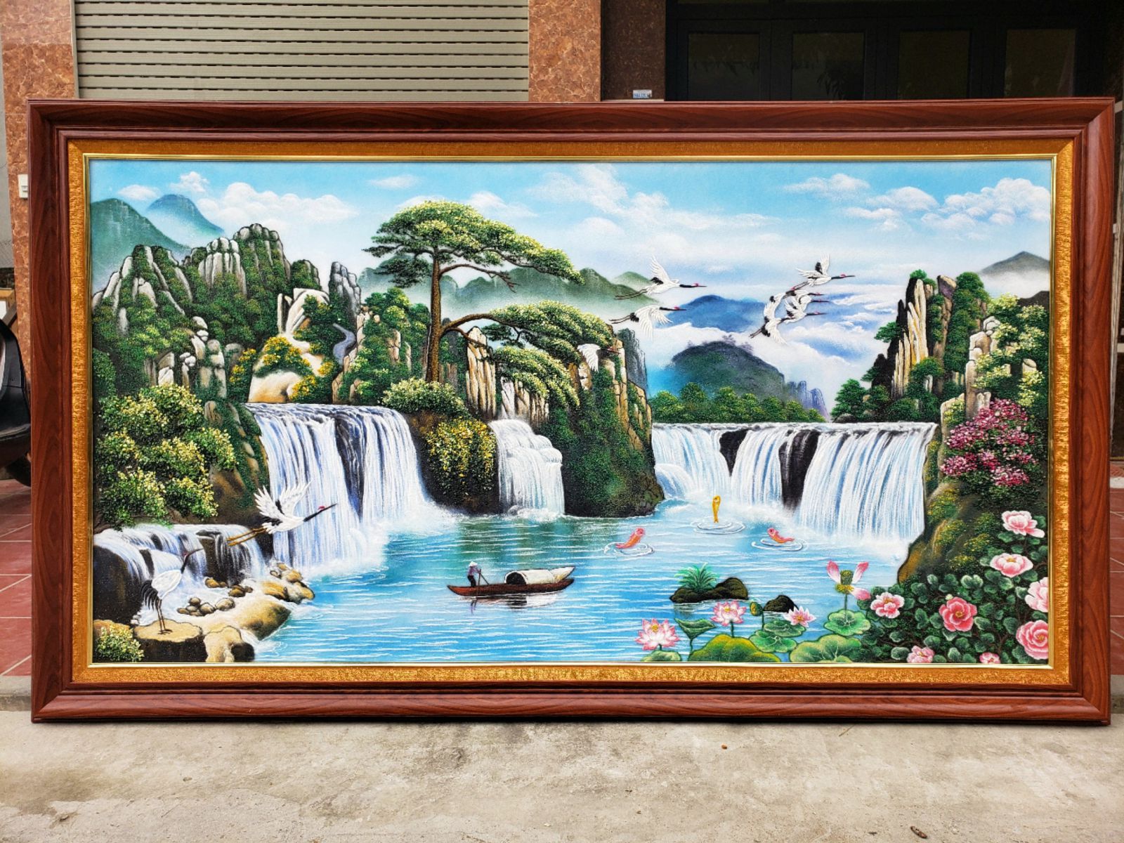 Tranh đá quý sơn thủy hữu tình