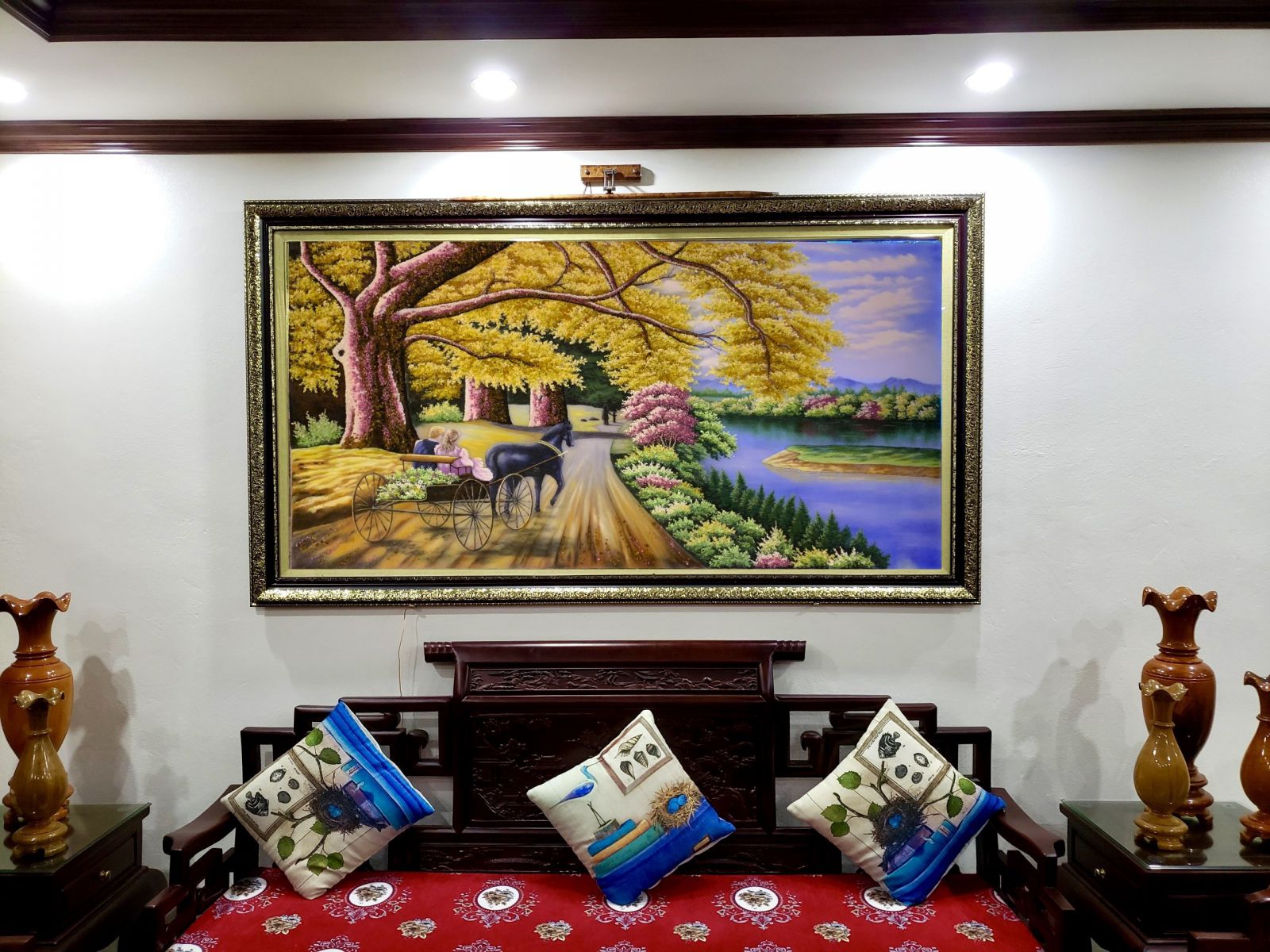 TRANH CON ĐƯỜNG MÙA THU TUYỆT ĐẸP