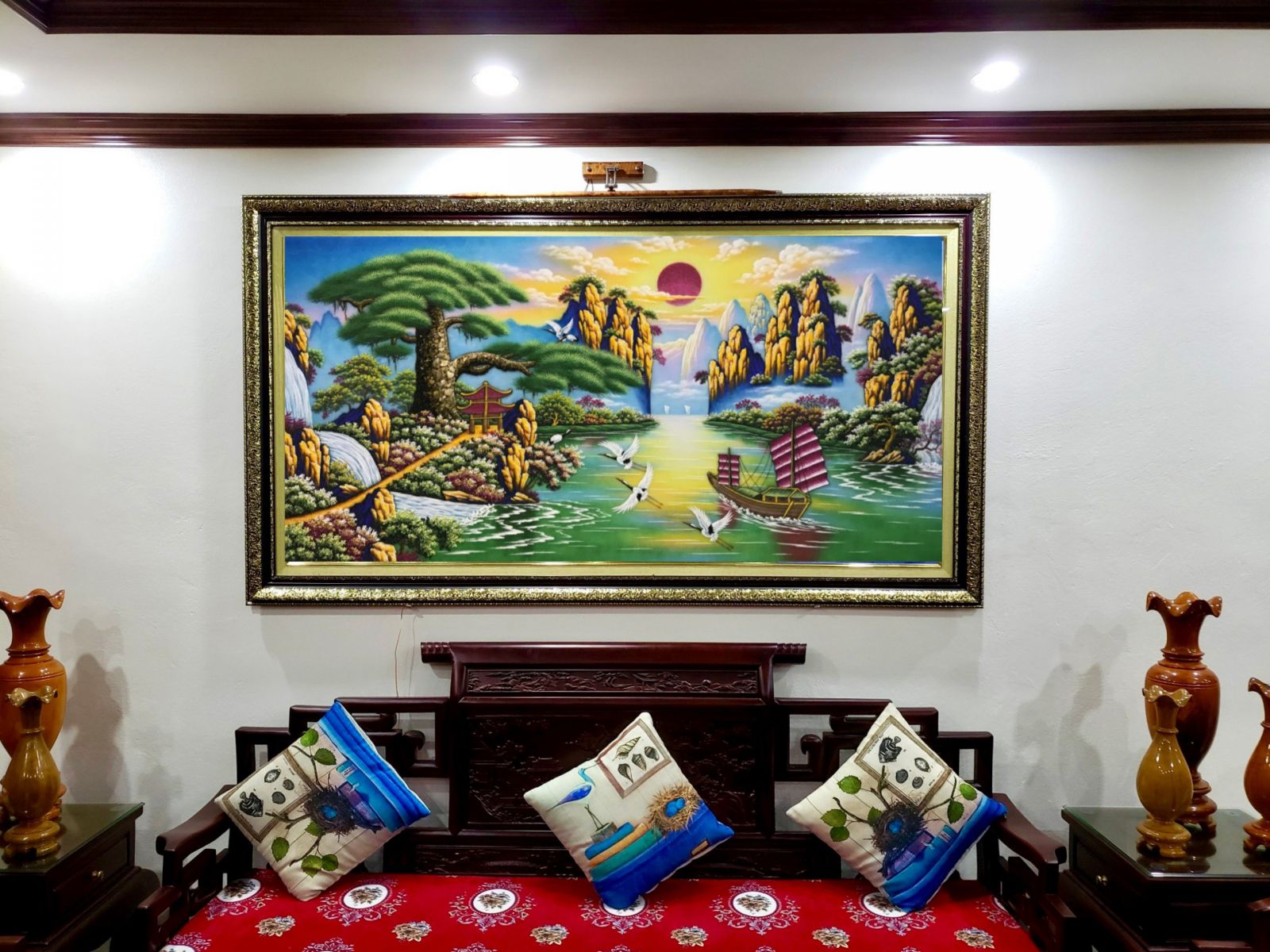tranh thuyền buồm