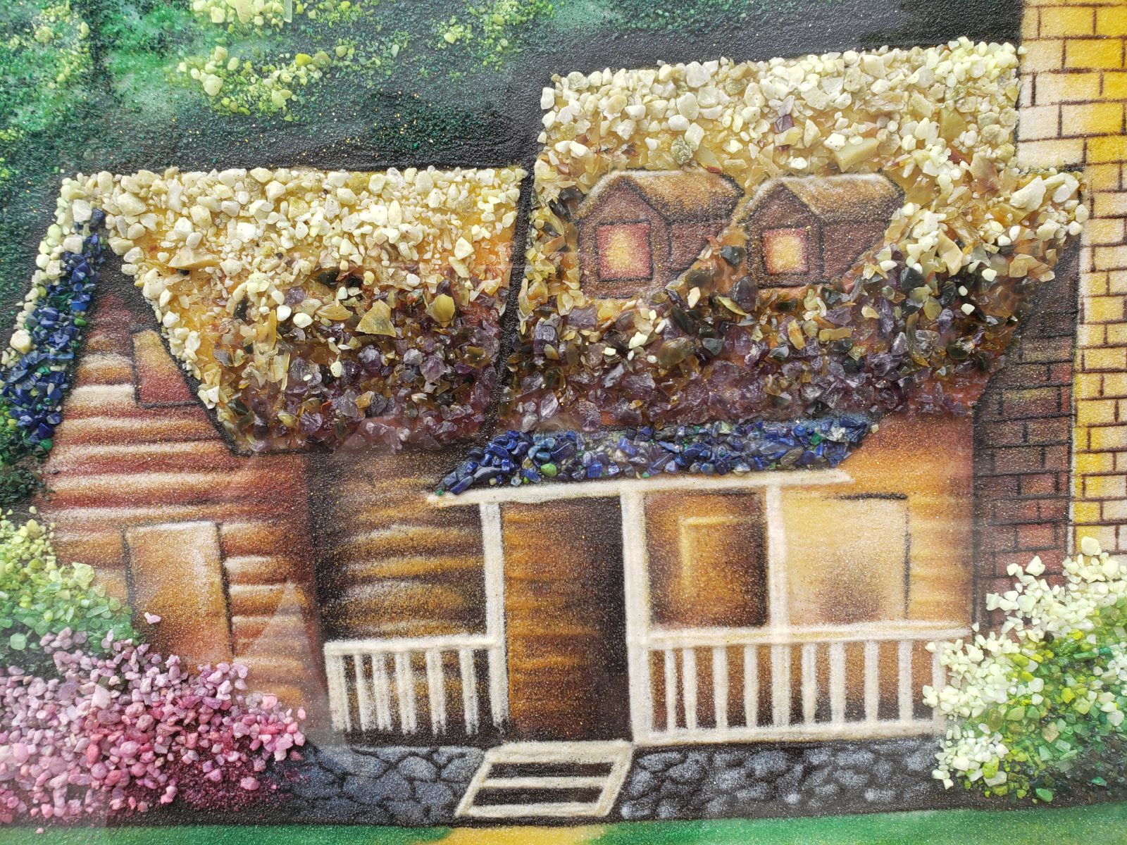 Tranh đá quý ngôi nhà hạnh phúc