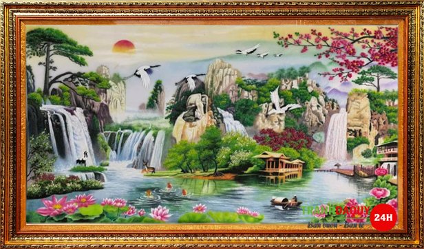 Tranh đá quý giới tiên cảnh