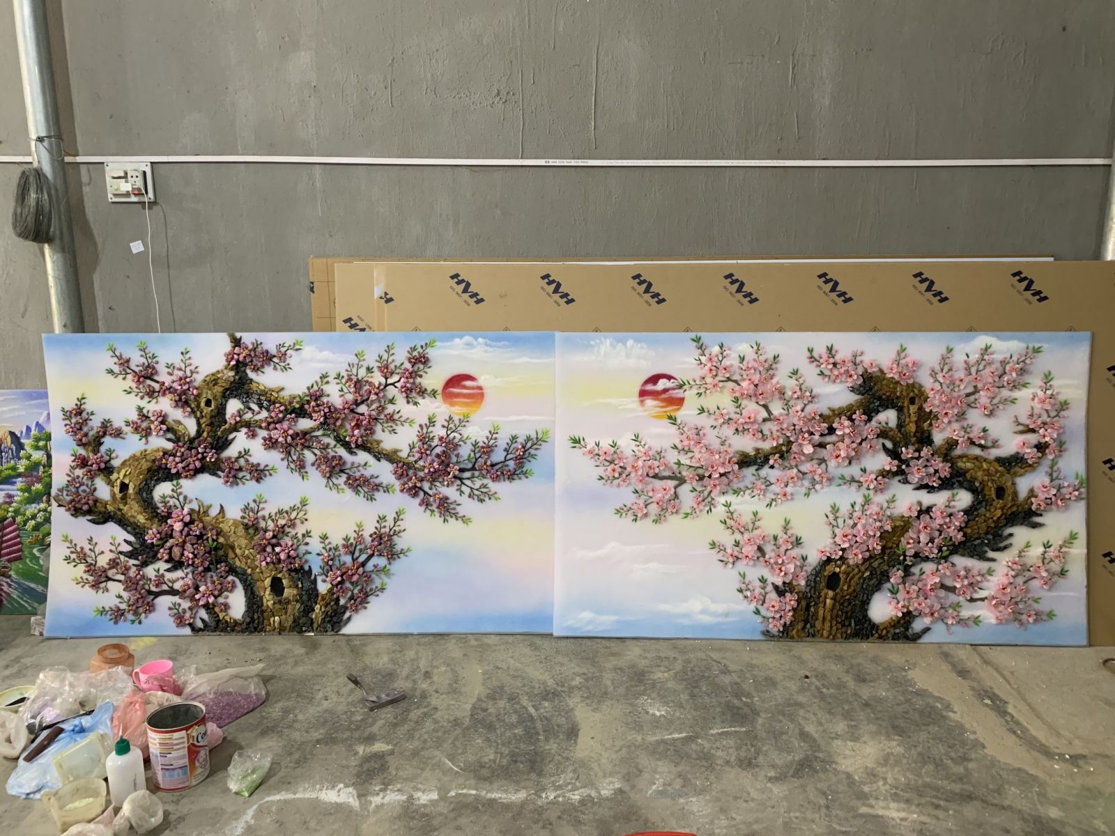 tranh đào 3d tuyệt đẹp