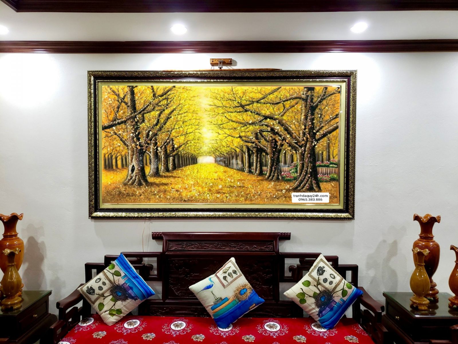 TRANH CON ĐƯỜNG LÁ VÀNG TUYỆT ĐẸP