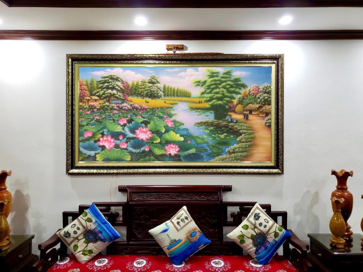 tranh đầm sen