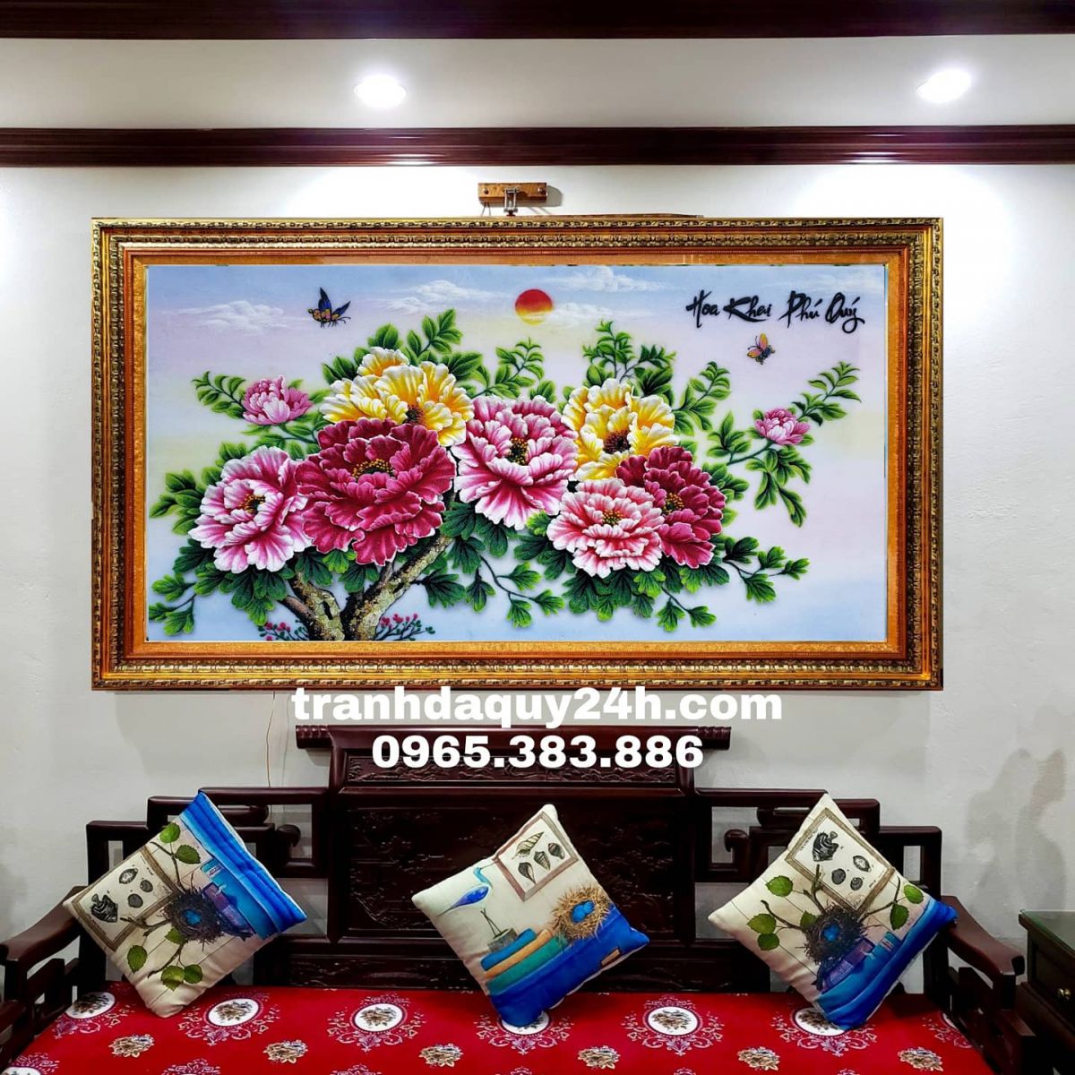 tranh hoa mẫu đơn