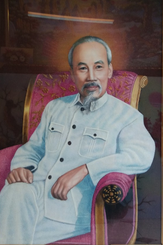 Tranh đá quý Bác Hồ