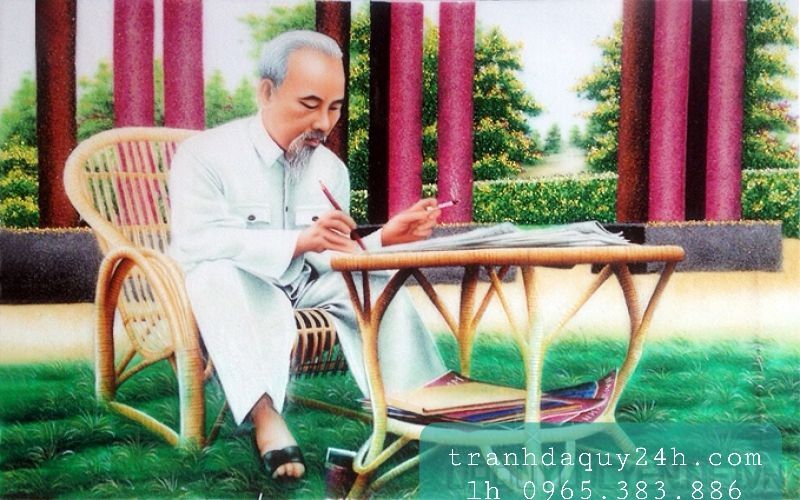 Tranh đá quý Bác Hồ