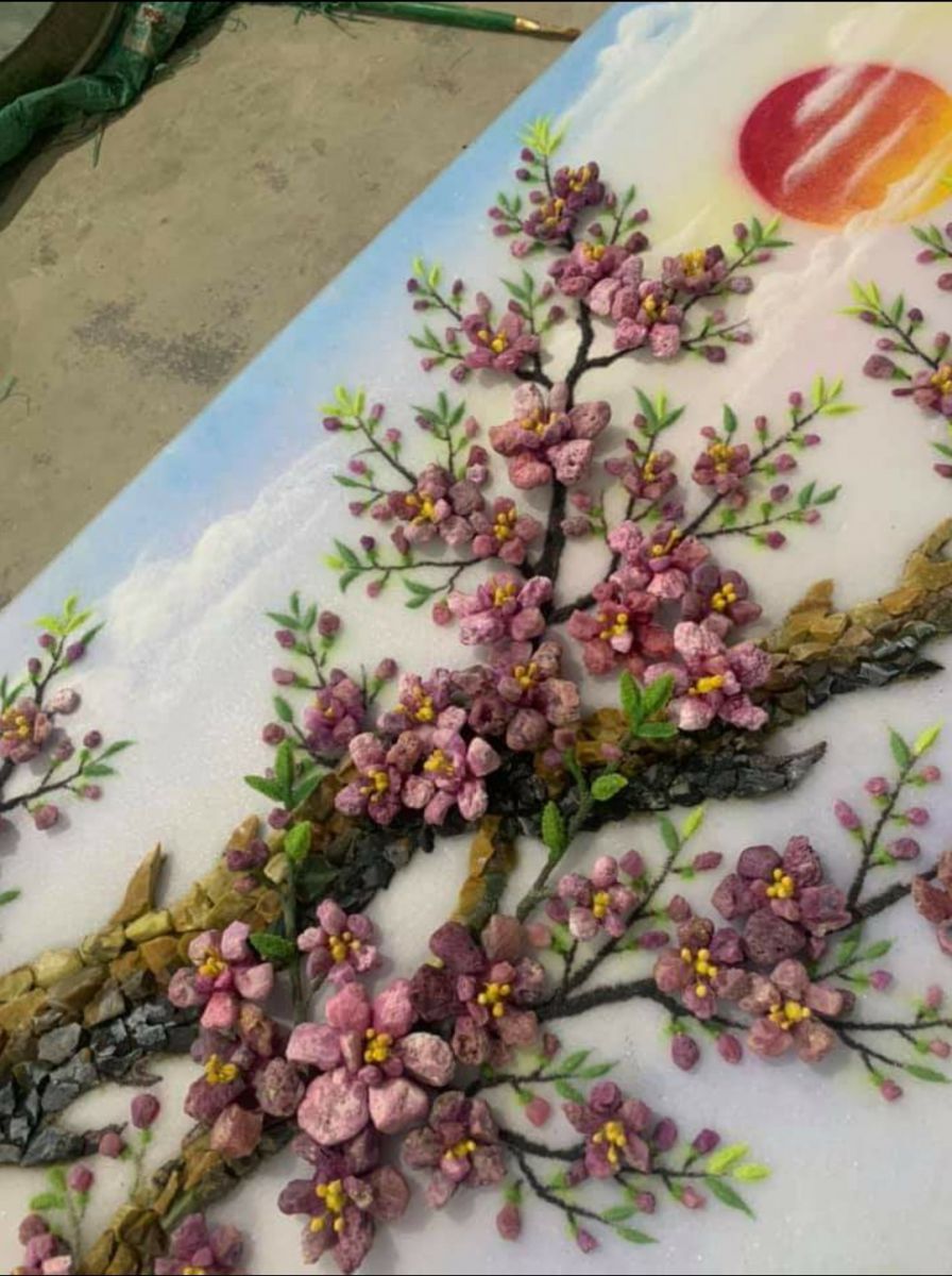 tranh đào 3d