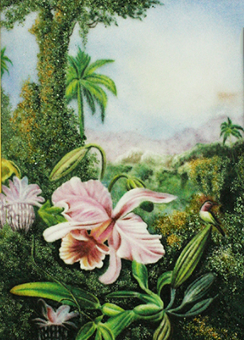Tranh đá quý hoa lan