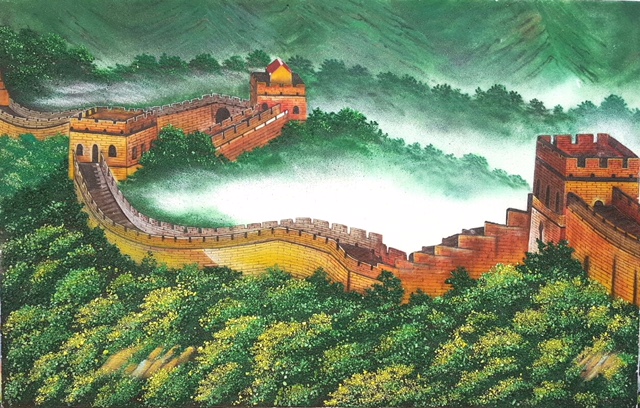 Tranh đá quý vạn lý trường thành