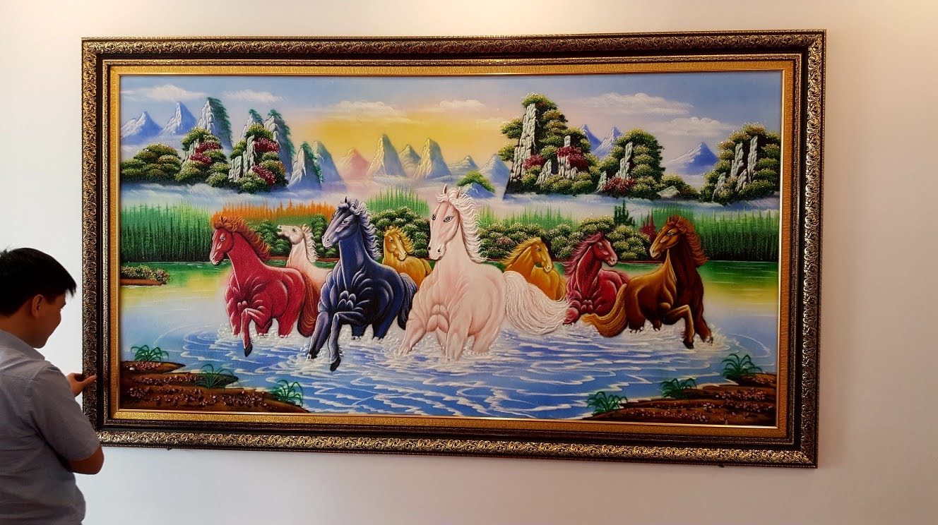 tranh ngựa nước
