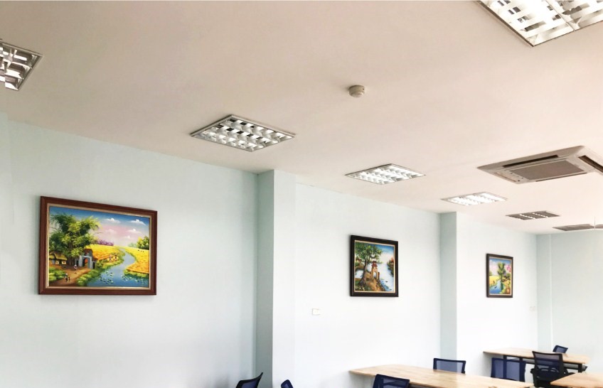 Tranh đá quý làng quê treo phòng làm việc