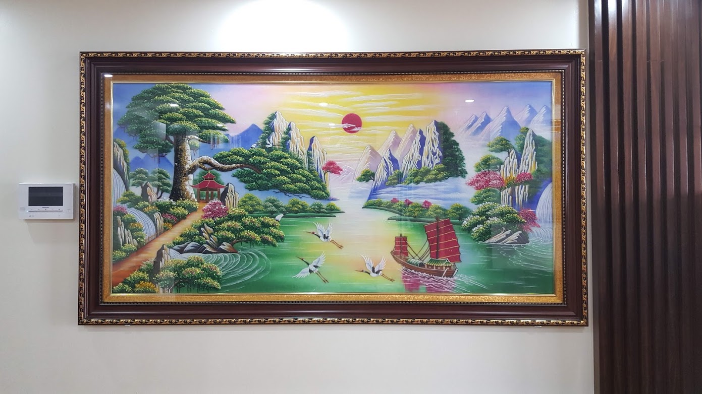 tranh cây tùng