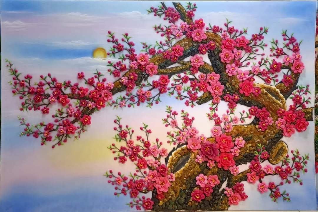 tranh hoa đào