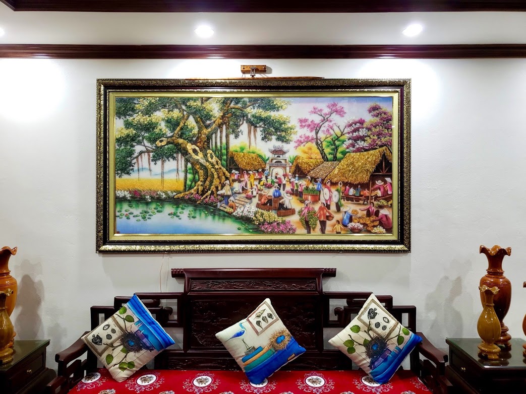 TRANH ĐÁ QUÝ LÀNG QUÊ TUYỆT ĐẸP