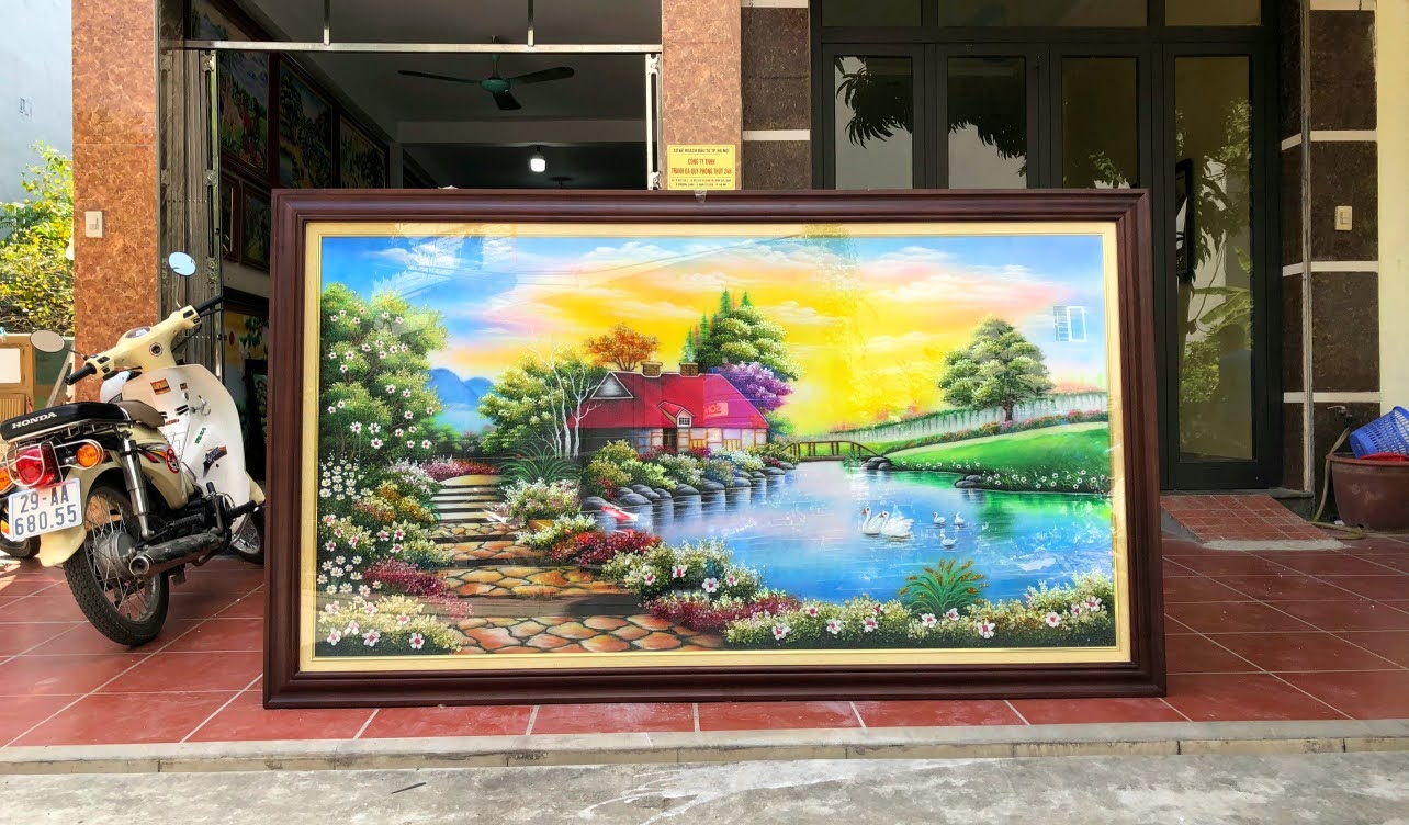 tranh ngôi nhà