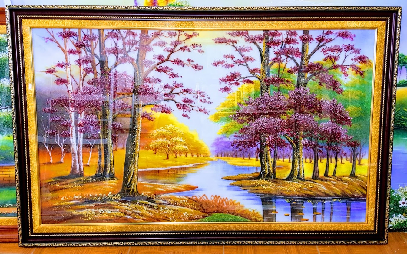 tranh rừng lá đỏ