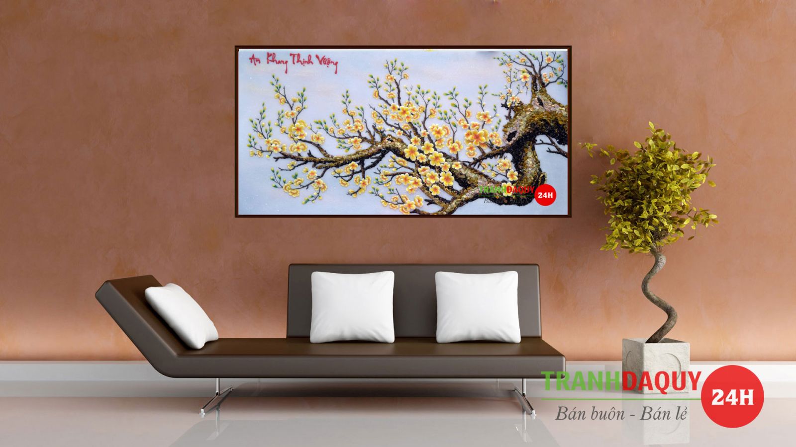 Tranh đá quý hoa mai