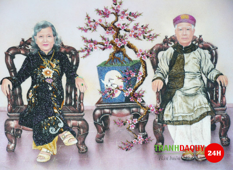 VẼ TRANH CHÂN DUNG TUYỆT ĐẸP CHO ÔNG BÀ T247