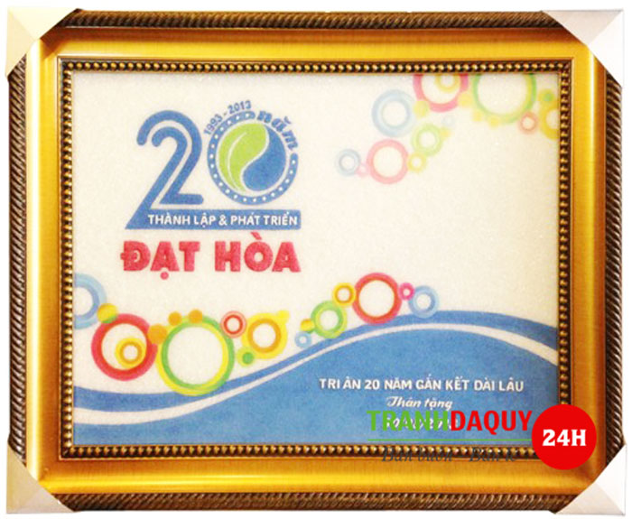 Tranh đá quý logo công ty T199