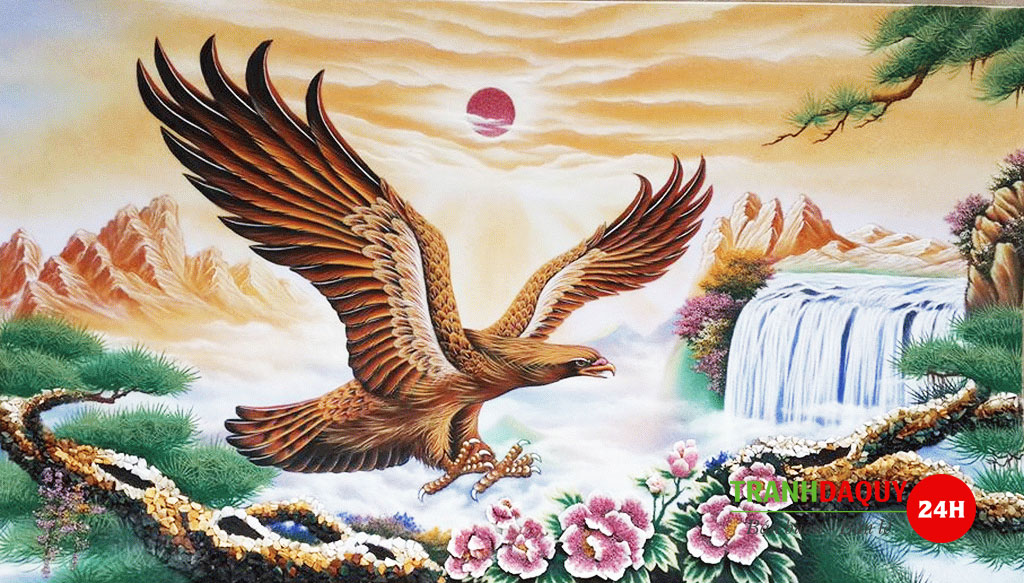 Tranh đá quý đại bàng tung cánh T198