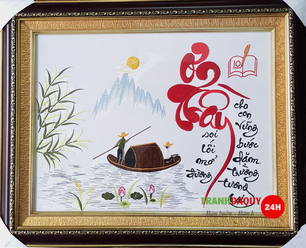 Tranh đá quý tặng thầy N183