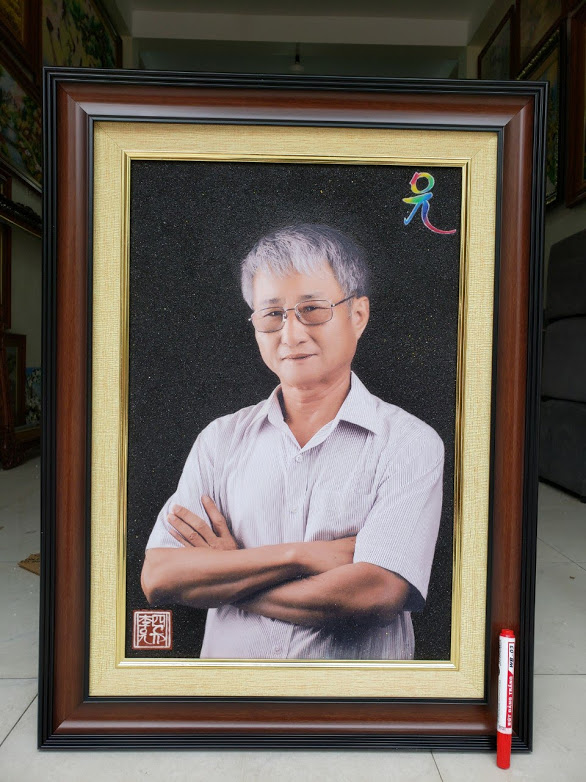 Tranh đá quý chân dung N246