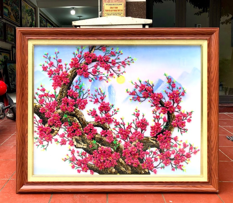 ảnh tranh hoa đào đẹp