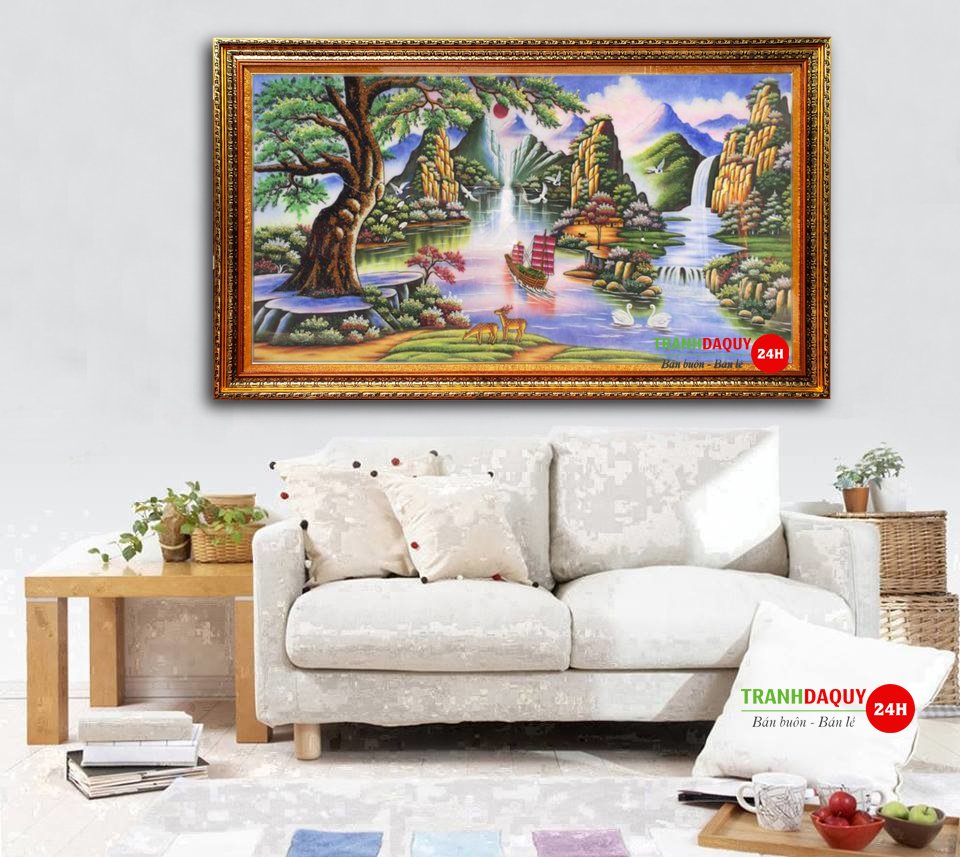 Tranh đá quý thuận buồm xuôi gió