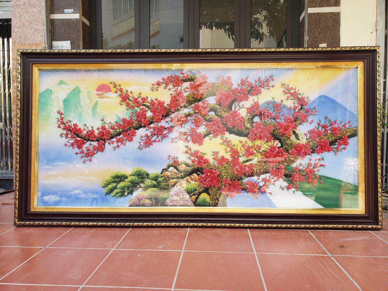 Tranh đá quý rồng ngậm ngọc
