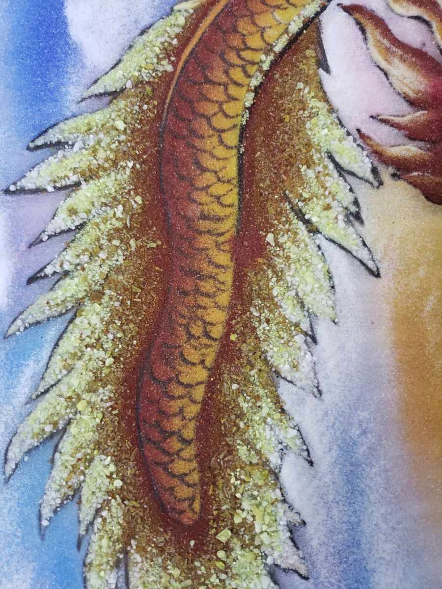 Tranh đá quý rồng nhả ngọc