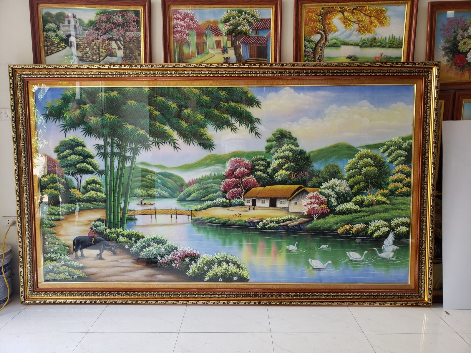 Tranh đá quý đồng quê