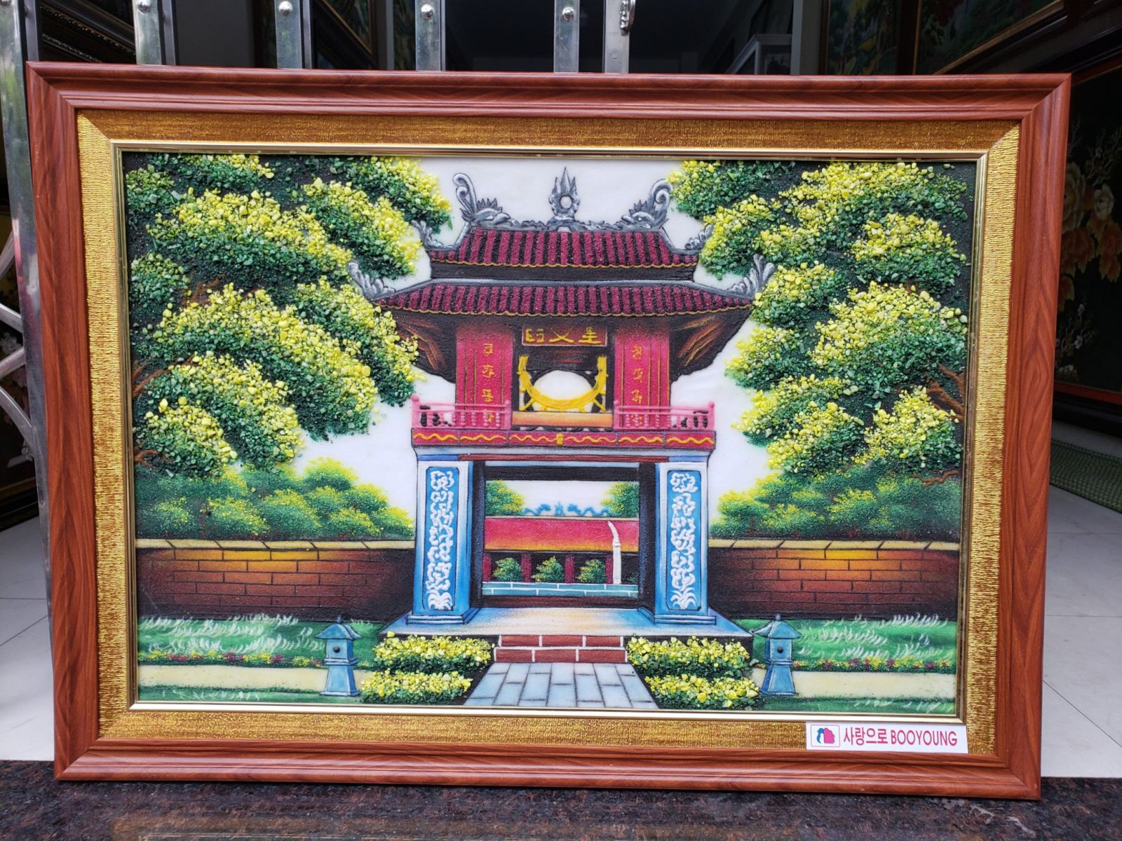 Tranh đá quý Văn Miếu Quốc Tử Giám