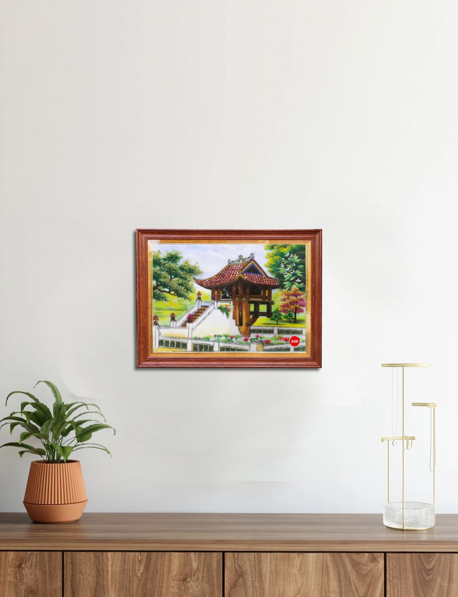 Tranh đá quý chùa một cột