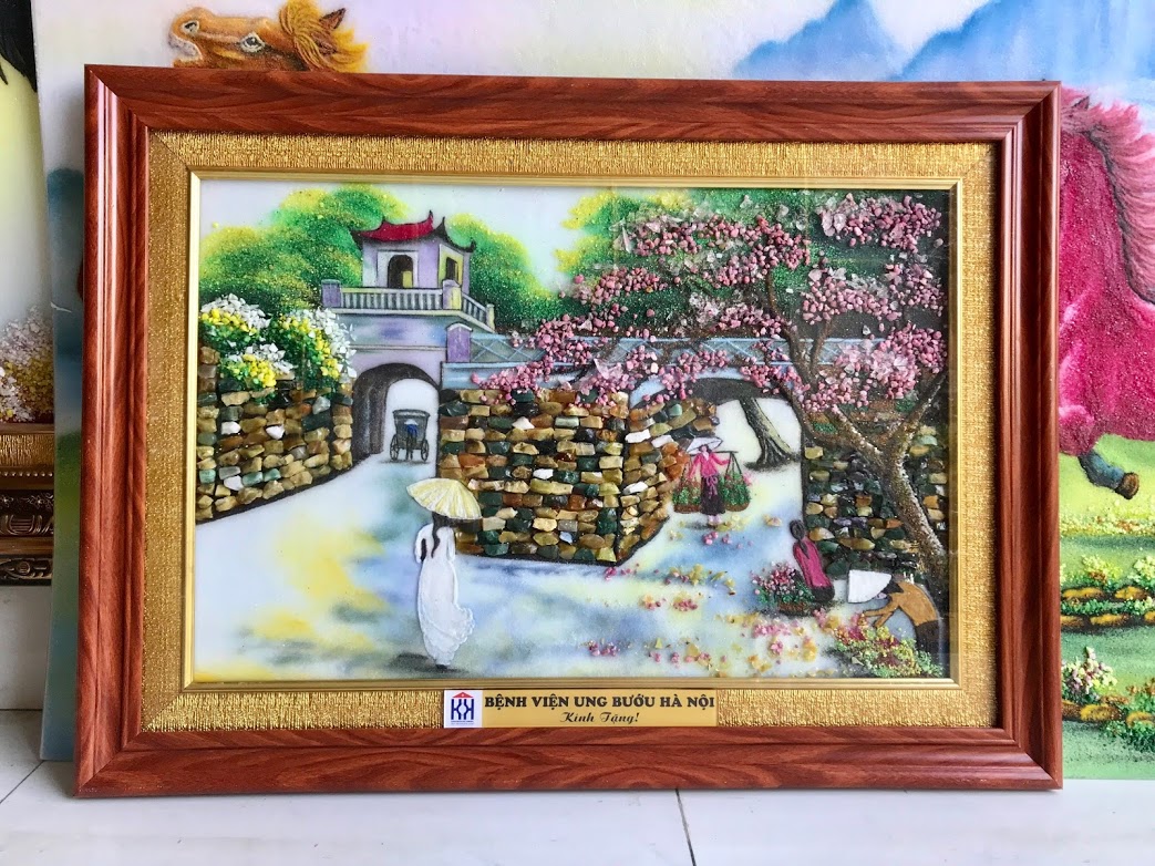 tranh đá quý phố cổ ô quan chưởng