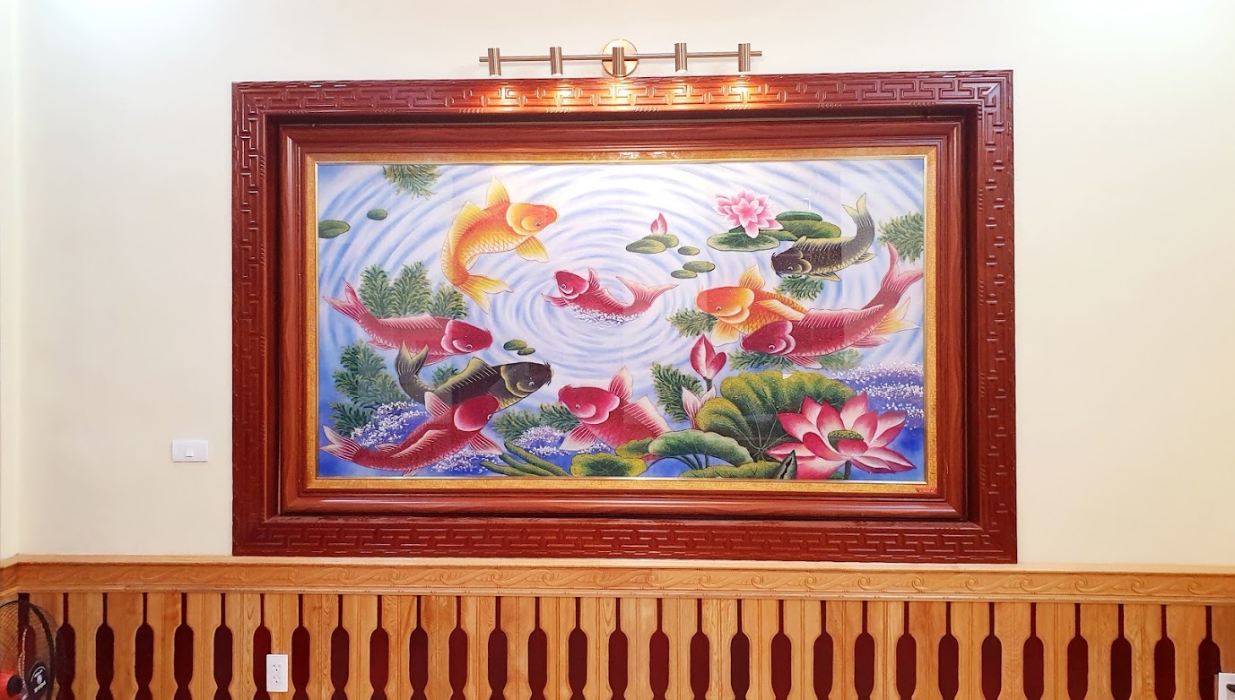 TRANH ĐÁ QUÝ CÁ CHÉP TUYỆT ĐẸP