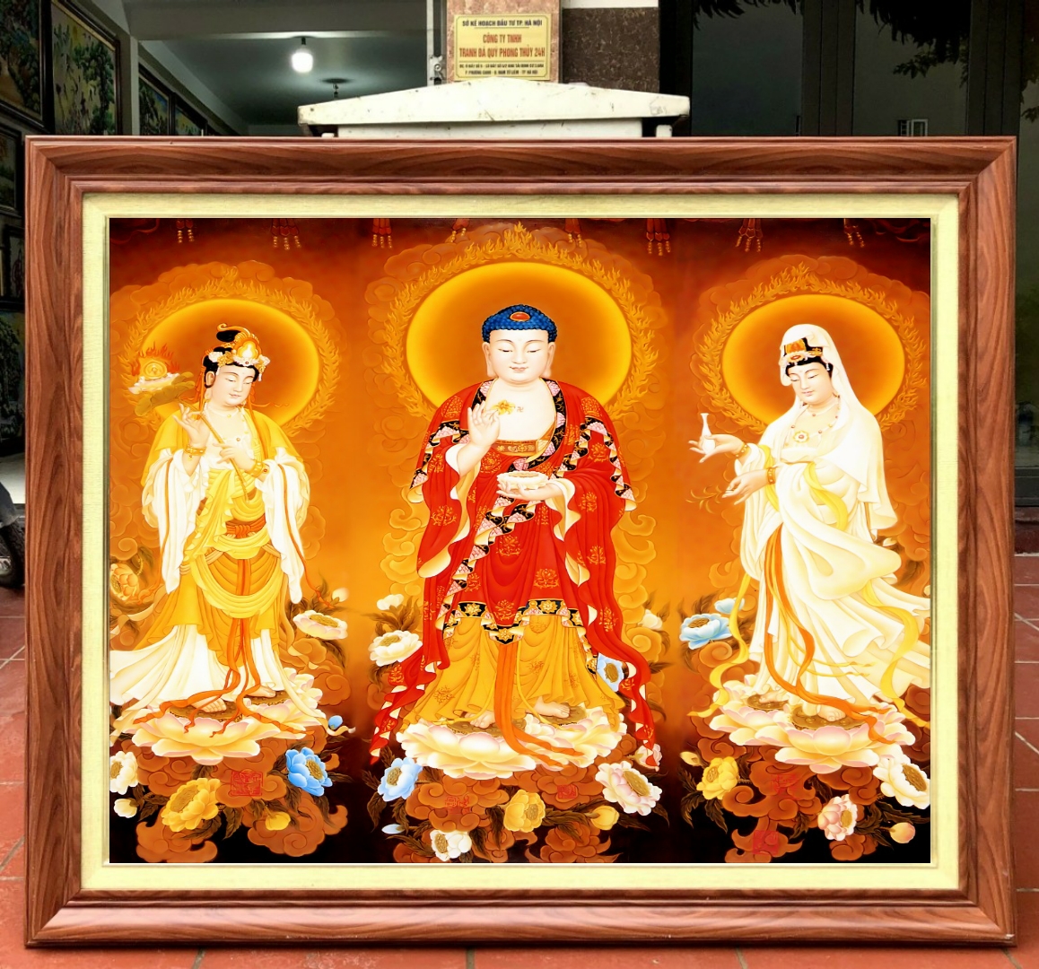 TRANH TAM THÁNH, TRANH ĐÁ TAM PHẬT