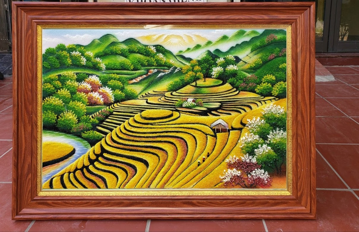 TRANH ĐÁ QUÝ RUỘNG BẬC THANG