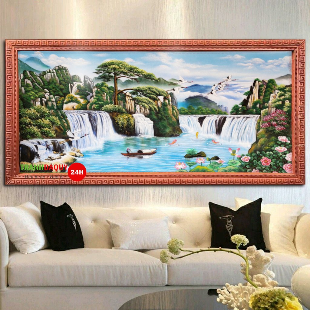 Tranh đá quý sơn thủy hữu tình