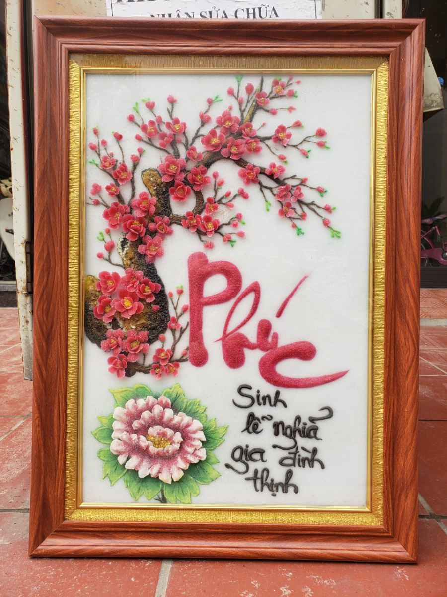 Tranh đá quý chữ Phúc