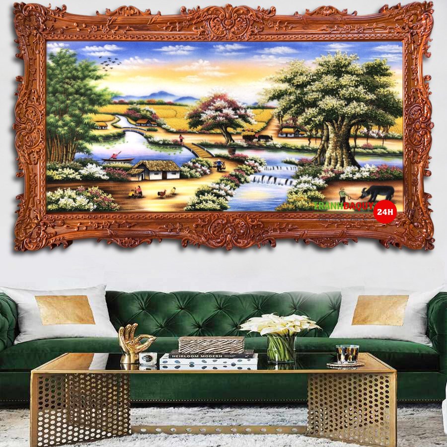 Tranh đá quý chợ quê