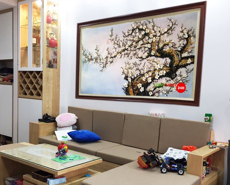 Tranh đá quý hoa mai