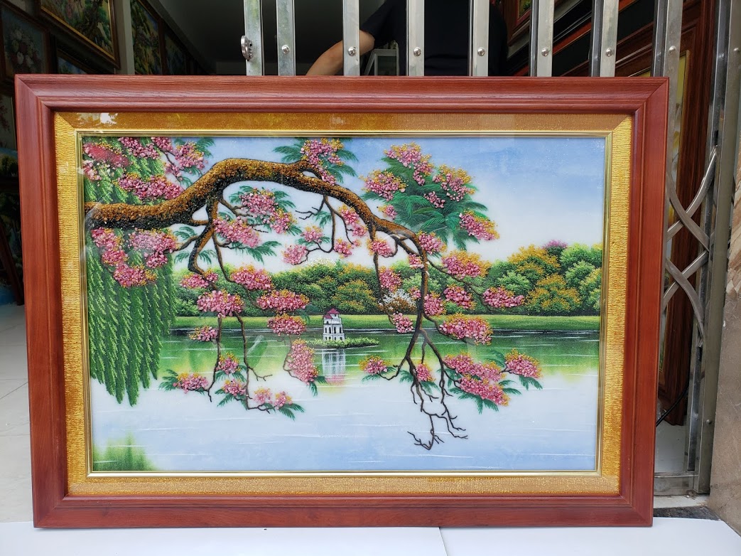 tranh đá quý hồ gươm